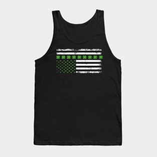 USA Flag Saint Patricks Day Style Tank Top